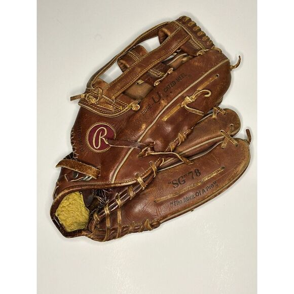 Rawlings SG78 The Mark of a Pro Fastback Leather Glove Right Throw, Needs Clean - Picture 2 of 10